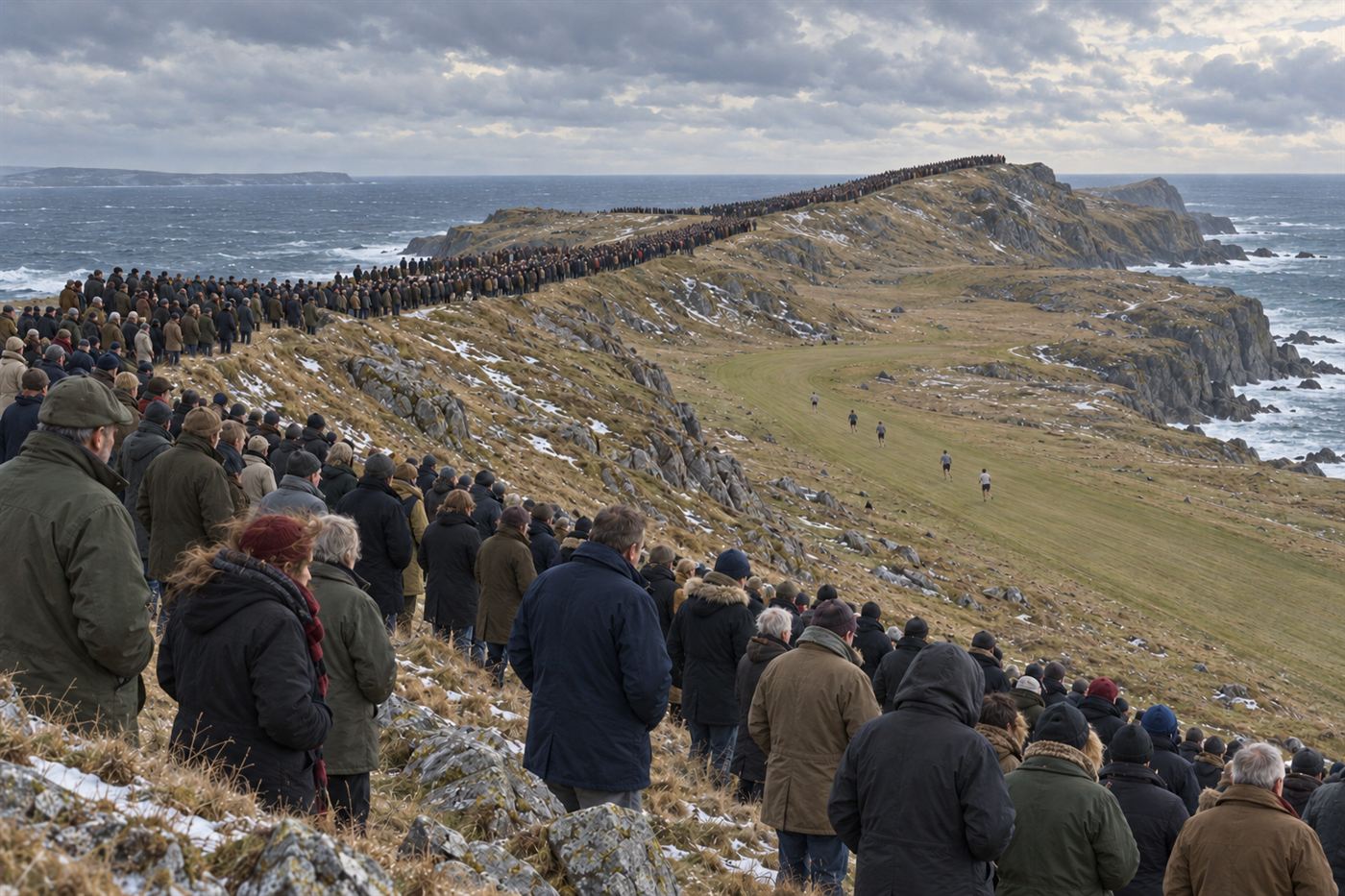 Two Thousand People in Coats
