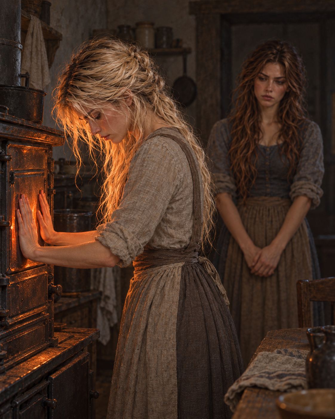 Her Hands on the Stove