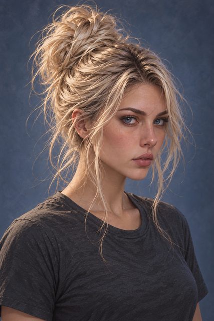 High Messy Bun