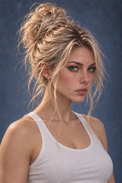 High Messy Bun